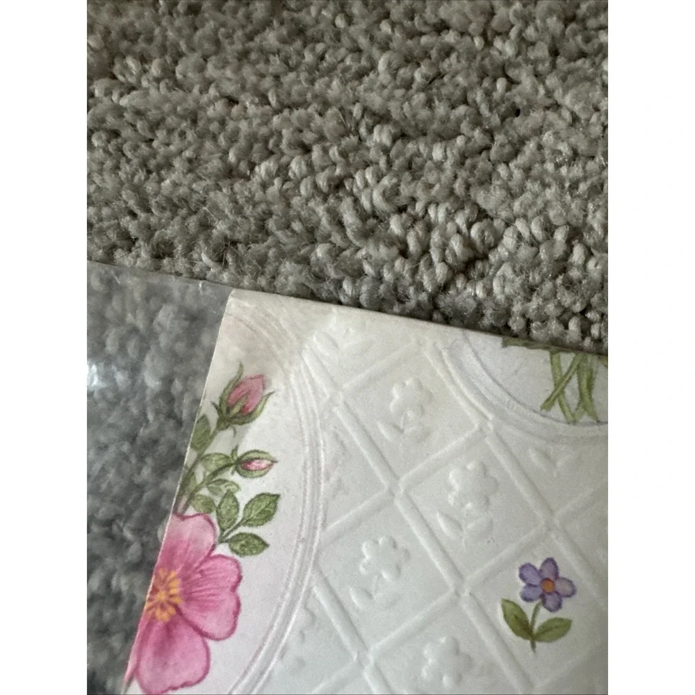 Vintage MCM Ambassador Floral Friendship Gift Wrap 2 Sheets 20x28 Textured NOS
